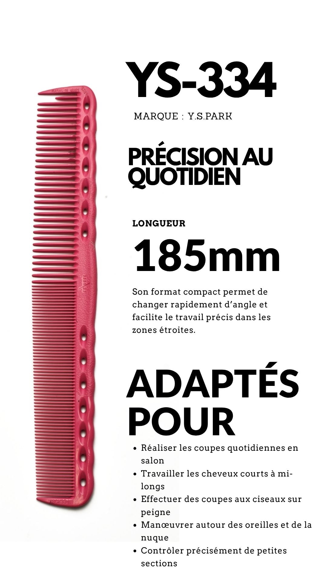 peigne de coupe yspark ys 334 rose