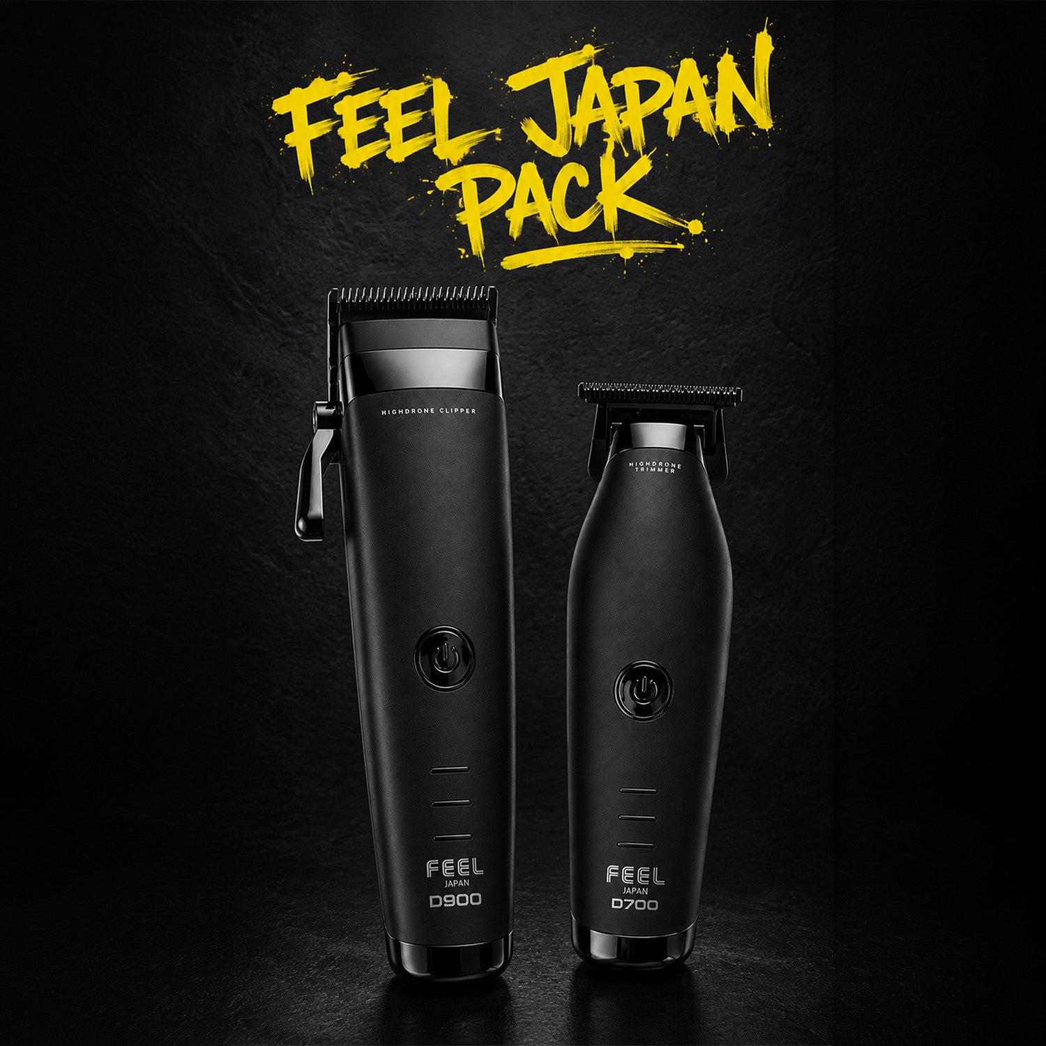 duo de tondeuse feel japan noirs highdrone d900 et d700