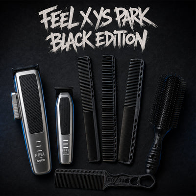 pack de tondeuse feel japan stealth avec peignes et brosses yspark noirs