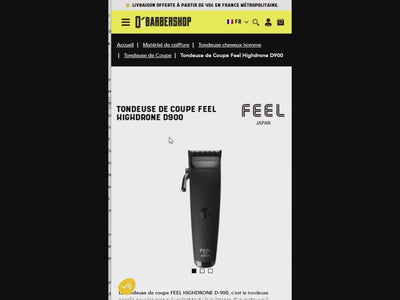 Vidéo montrant comment acheter la tondeuse de coupe D900 FEEL JAPAN sur le site OBARBERSHOP