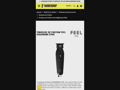 Vidéo montrant comment acheter la tondeuse de finition D700 FEEL JAPAN sur le site OBARBERSHOP